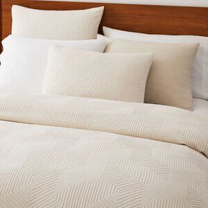 West Elm Ivory Geometric Pillows